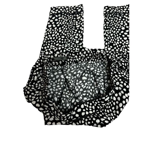 Zara Trafaluc black and white print pull on pants size M - Picture 6 of 15